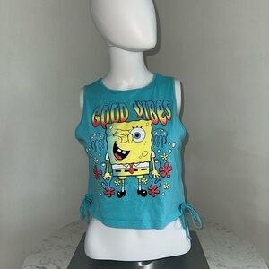 SpongeBob SquarePants Blue Tank Top xs women